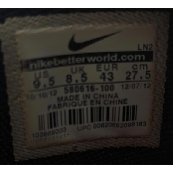Vintage Mens Nike Air Lunar Force 1‎ White Red Dotted Shoes 580616-100 Size 9.5 main image 7